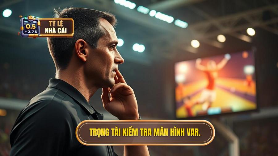 2. Trọng tài kiểm tra màn hình VAR.