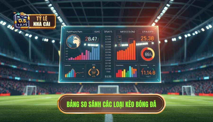 Bảng so sánh các loại kèo phổ biến trong nhận định bóng đá hôm nay
