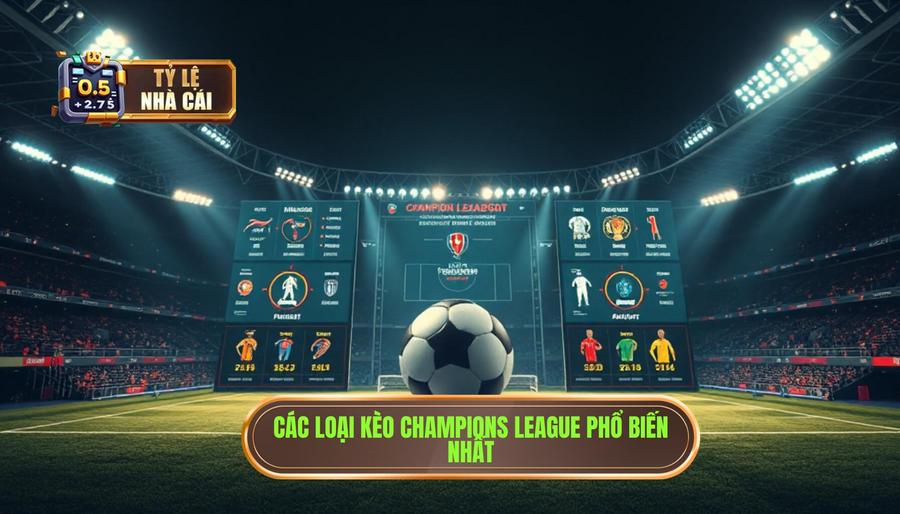 Các loại kèo phổ biến trong tỷ lệ nhà cái Champions League mới nhất Các loại kèo phổ biến trong tỷ lệ nhà cái Champions League mới nhất